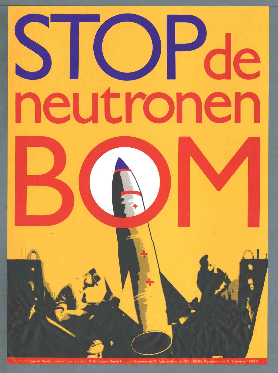 IISH Collections | Poster | Stop de Neutronenbom (1977) | Poster by Jeroen de Vries