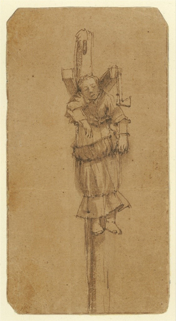 drawing of victim of punishment 
