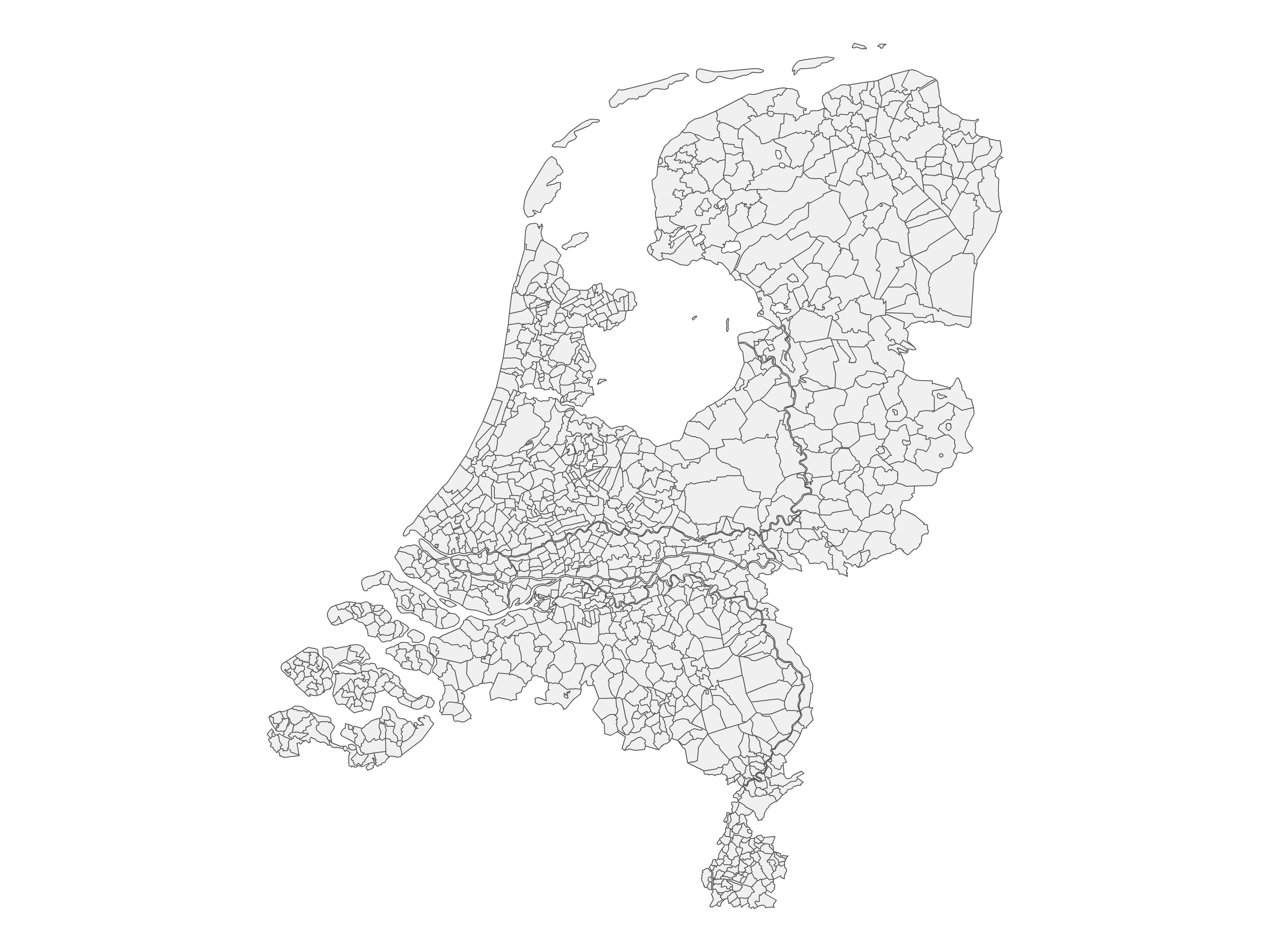 HDNG - gemeentenkaart van Nederland voor 1940